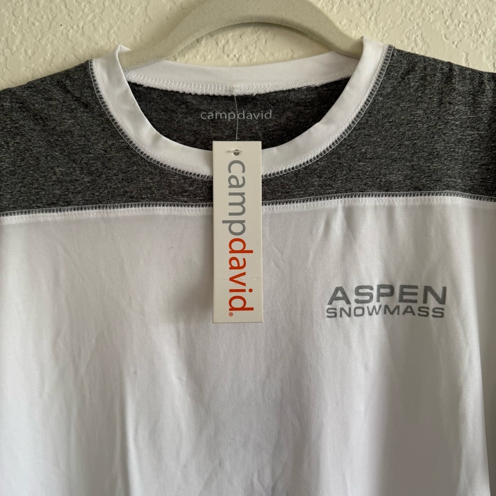 NWT Camp David White and Gray Long Sleeve Shirt Aspen Snowmass - Picture 2 of 4